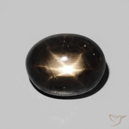 5.81ct Natural Preto Safira estrela, oval, Opaco