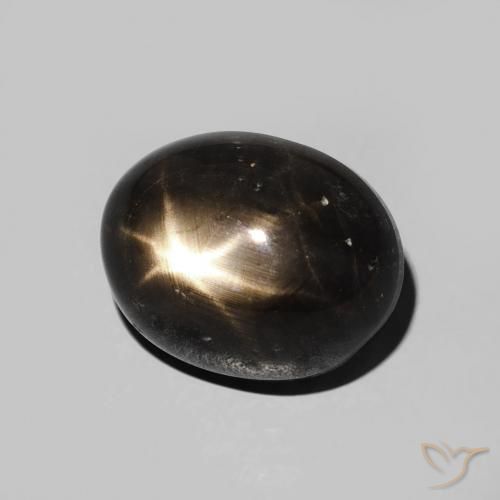 Safira estrela Preto Natural 5.81ct, oval, Opaco