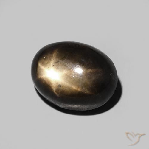 Safira estrela Preto Natural 5.40ct, oval, Opaco