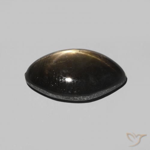 Safira estrela Preto Natural 3.28ct, Marquesa, Opaco