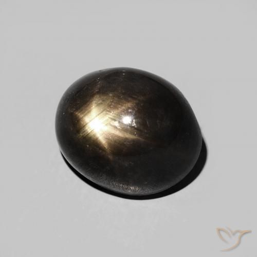 Safira estrela Preto Natural 6.28ct, oval, Opaco