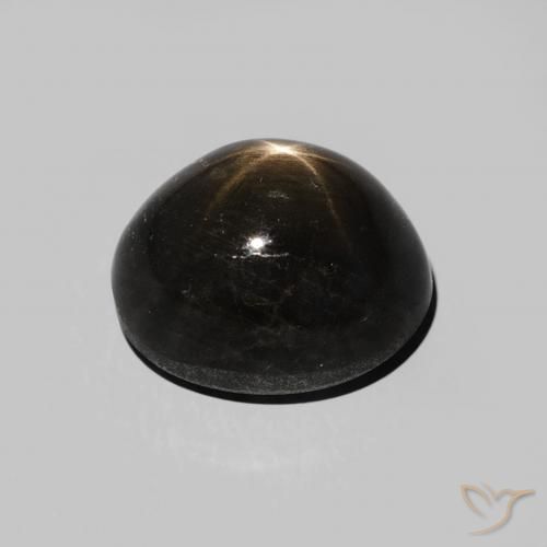 Safira estrela Preto Natural 6.28ct, oval, Opaco