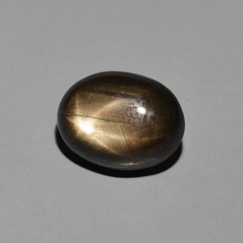 Safira estrela Preto Natural 5.94ct, oval, Opaco