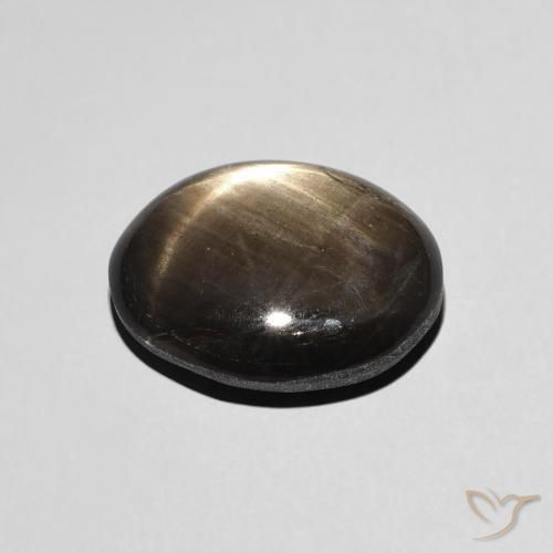 Safira estrela Preto Natural 4.38ct, oval, Opaco