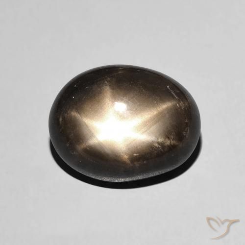 5.51ct Natural Preto Safira estrela, oval, Opaco