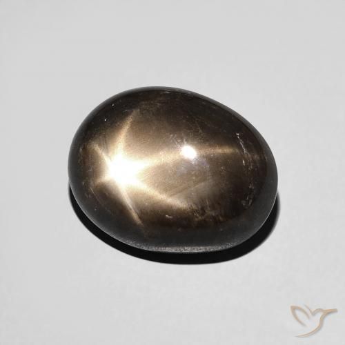 Safira estrela Preto Natural 5.51ct, oval, Opaco