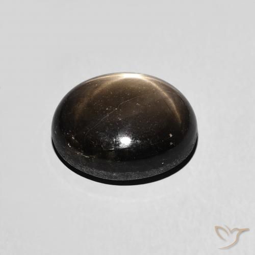 Safira estrela Preto Natural 4.45ct, oval, Opaco