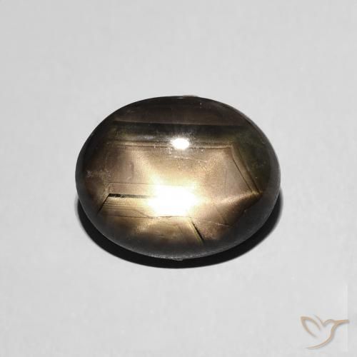 3.97ct Natural Preto Safira estrela, oval, Opaco
