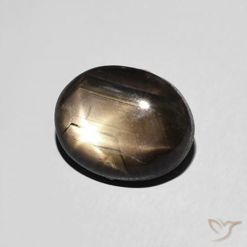 Safira estrela Preto Natural 3.97ct, oval, Opaco