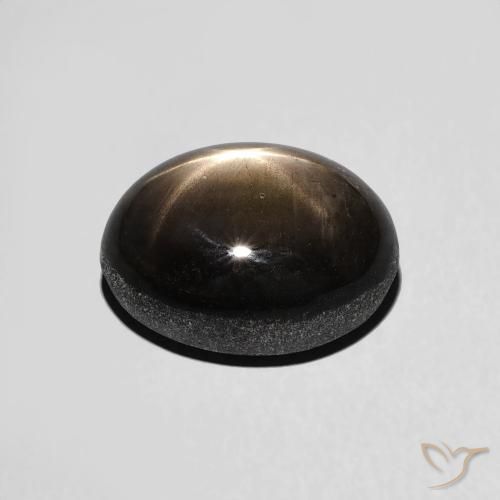 Safira estrela Preto Natural 4.05ct, oval, Opaco