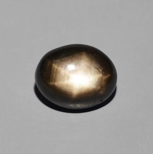 4.38ct Natural Preto Safira estrela, oval, Opaco