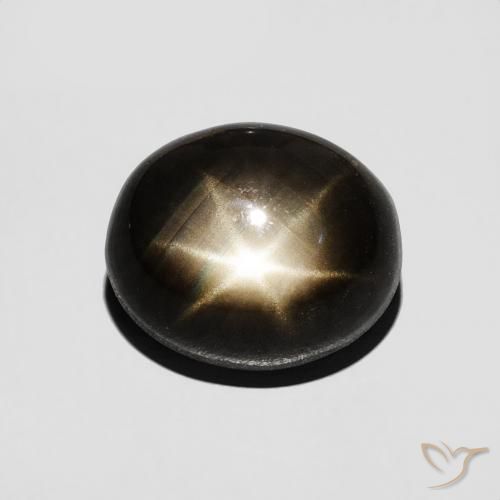 2.77ct Natural Preto Safira estrela, oval, Opaco