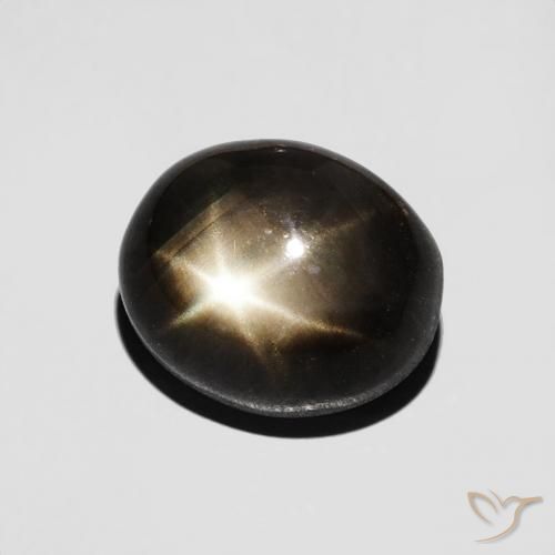 Safira estrela Preto Natural 2.77ct, oval, Opaco