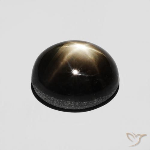 Safira estrela Preto Natural 2.77ct, oval, Opaco
