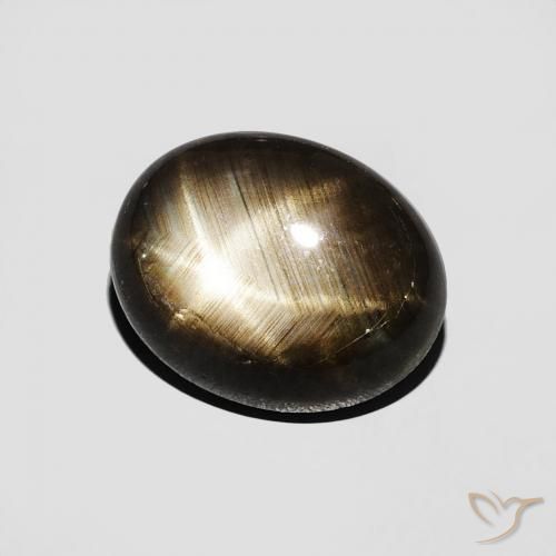 Safira estrela Preto Natural 2.36ct, oval, Opaco