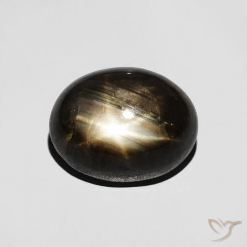 4.67ct Natural Preto Safira estrela, oval, Opaco