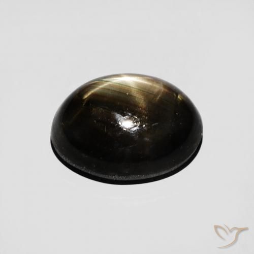 Safira estrela Preto Natural 4.67ct, oval, Opaco