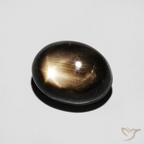 Safira estrela Preto Natural 4.91ct, oval, Opaco