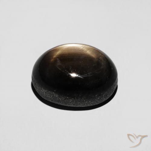 Safira estrela Preto Natural 4.91ct, oval, Opaco