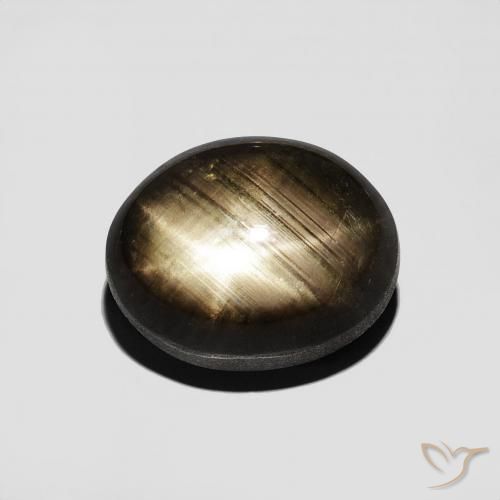 5.20ct Natural Preto Safira estrela, oval, Opaco