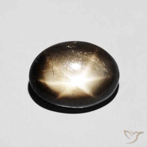 4.49ct Natural Preto Safira estrela, oval, Opaco