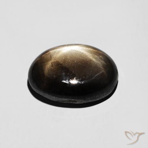 Safira estrela Preto Natural 4.49ct, oval, Opaco