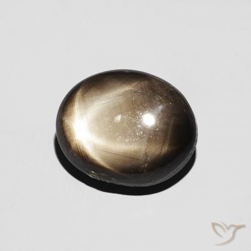 Safira estrela Preto Natural 2.85ct, oval, Opaco