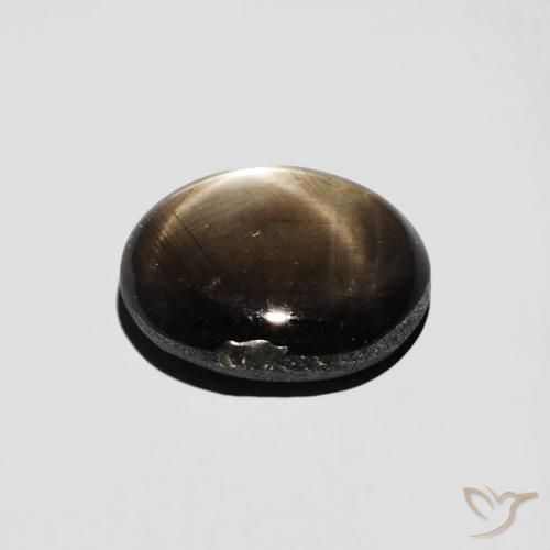 Safira estrela Preto Natural 2.85ct, oval, Opaco