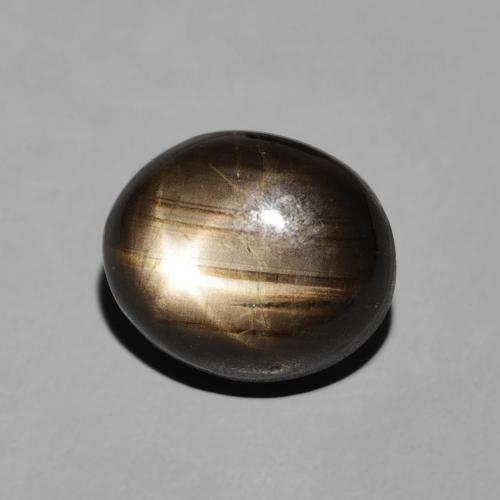 Safira estrela Preto Natural 4.23ct, oval, Opaco