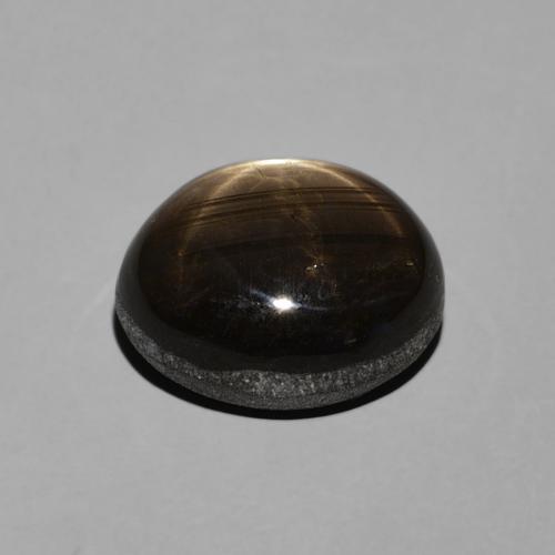 Safira estrela Preto Natural 4.23ct, oval, Opaco