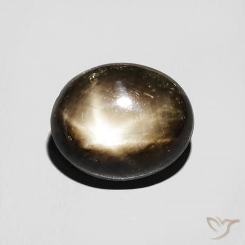 5.09ct Natural Preto Safira estrela, oval, Opaco