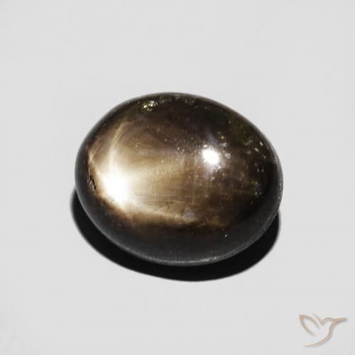 Safira estrela Preto Natural 5.09ct, oval, Opaco