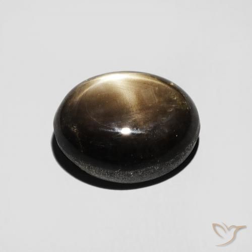 Safira estrela Preto Natural 5.09ct, oval, Opaco
