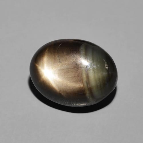 Safira estrela Preto Natural 5.17ct, oval, Opaco