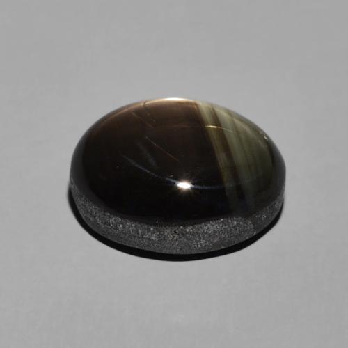 Safira estrela Preto Natural 5.17ct, oval, Opaco