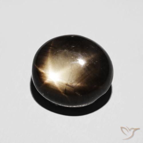 Safira estrela Preto Natural 4.70ct, oval, Opaco