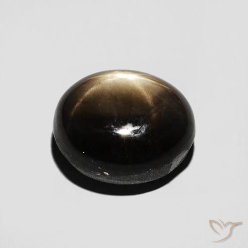 Safira estrela Preto Natural 4.70ct, oval, Opaco