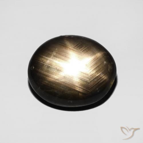 4.35ct Natural Preto Safira estrela, oval, Opaco