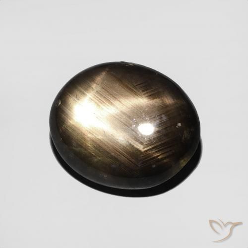 Safira estrela Preto Natural 4.35ct, oval, Opaco