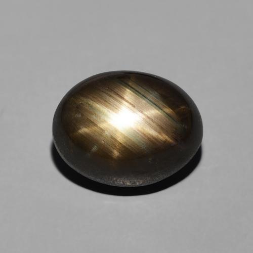 4.06ct Natural Preto Safira estrela, oval, Opaco