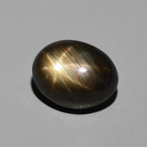Safira estrela Preto Natural 4.06ct, oval, Opaco