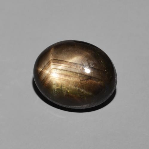 Safira estrela Preto Natural 4.70ct, oval, Opaco