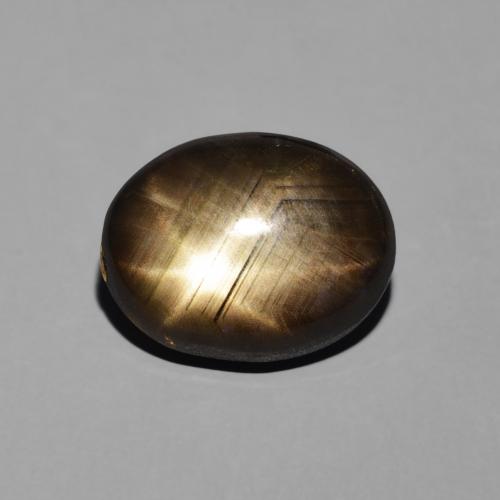 4.00ct Natural Preto Safira estrela, oval, Opaco
