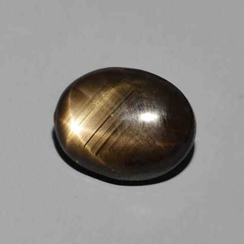 Safira estrela Preto Natural 4.00ct, oval, Opaco