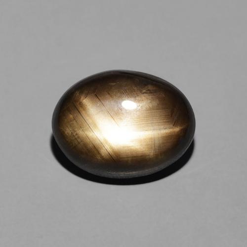 3.88ct Natural Preto Safira estrela, oval, Opaco