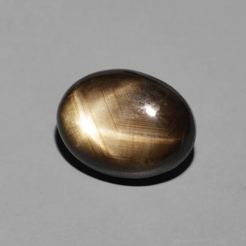 Safira estrela Preto Natural 3.88ct, oval, Opaco