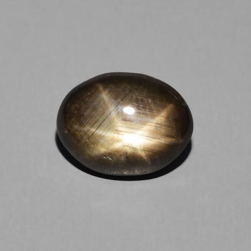 3.34ct Natural Preto Safira estrela, oval, Opaco