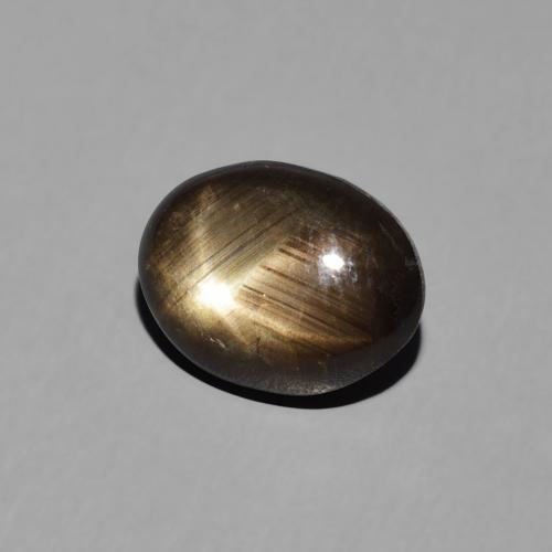 Safira estrela Preto Natural 3.34ct, oval, Opaco