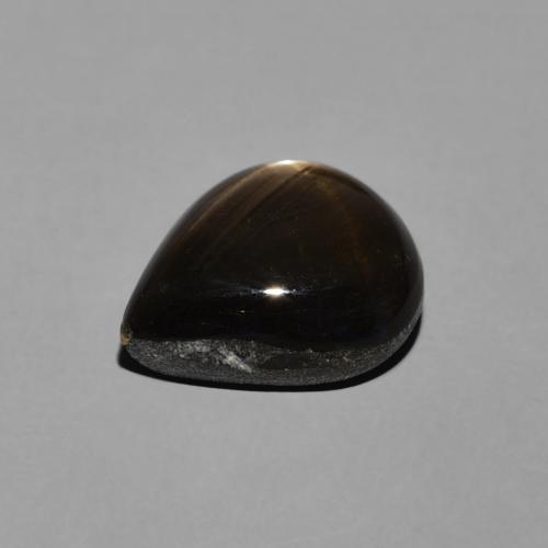 Safira estrela Preto Natural 3.95ct, Formato de pêra, Opaco