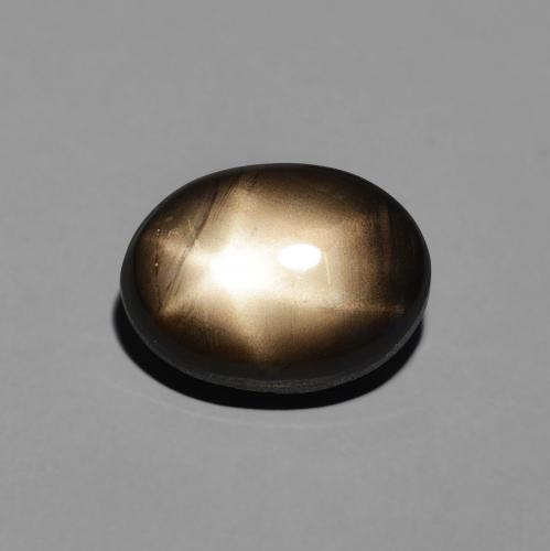 4.23ct Natural Preto Safira estrela, oval, Opaco